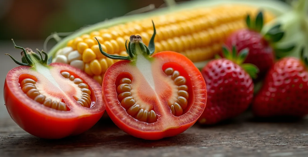 Vue macro de légumes québécois de saison avec détails des textures naturelles et fraîcheur visible