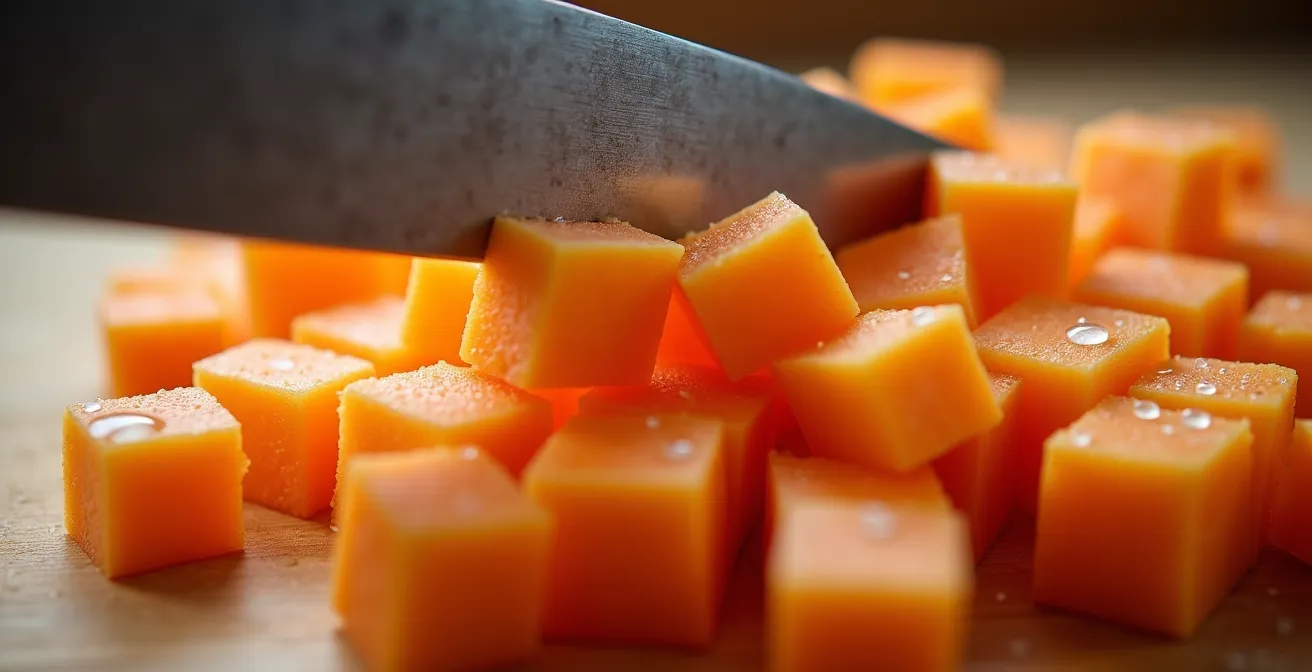Démonstration de la technique de brunoise sur des légumes-racines du Québec